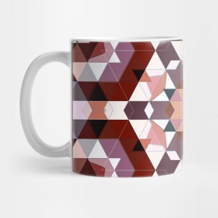 Brown, Blue and White Mosaic Mandala Flower Mug